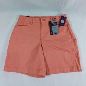 Gloria Vanderbilt Women's Amanda Shorts-Peach Punch-4-New with Tags